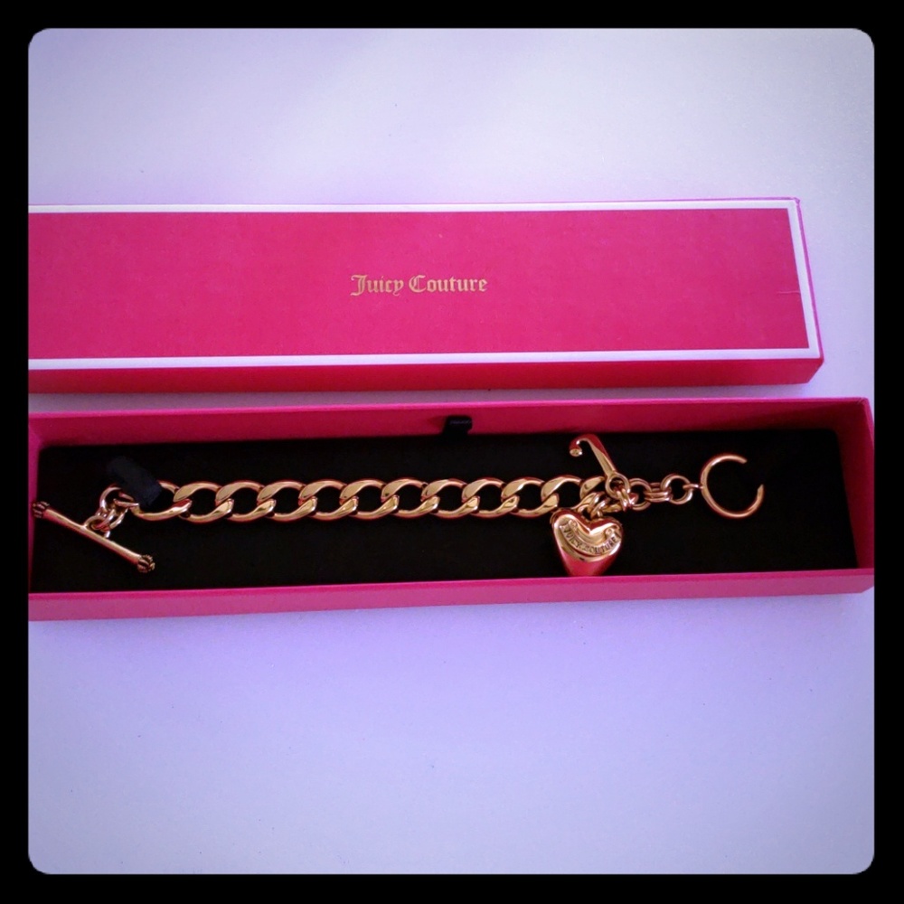 New Juicy Rare culture heart charm bracelet